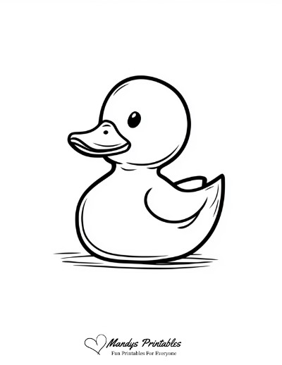 outline of rubber duck