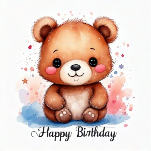 printable bear birthday card