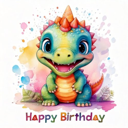 printable dinosaur birthdY Card