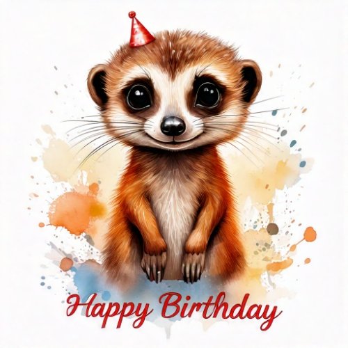 printable meerkat birthday card