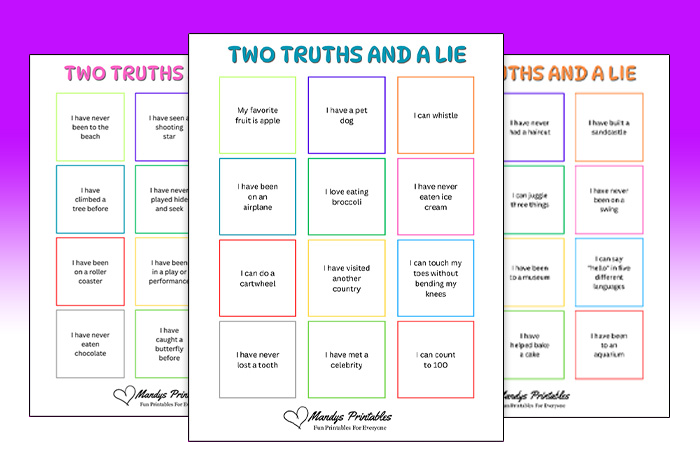 Two Truths and One Lie Ideas