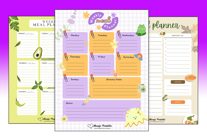 printable meal planners