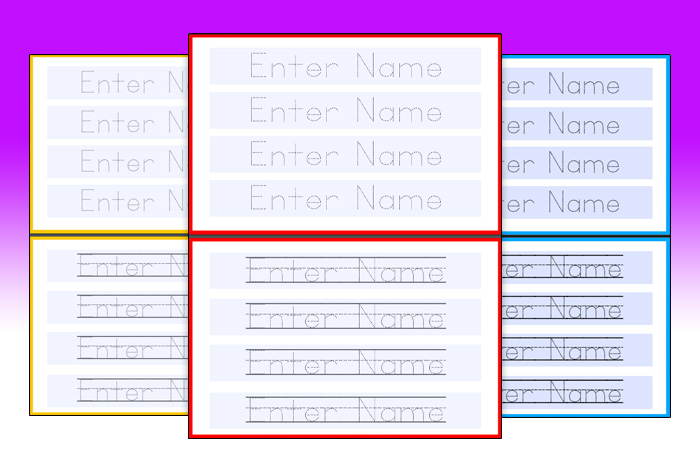 Trace Your Name Worksheets