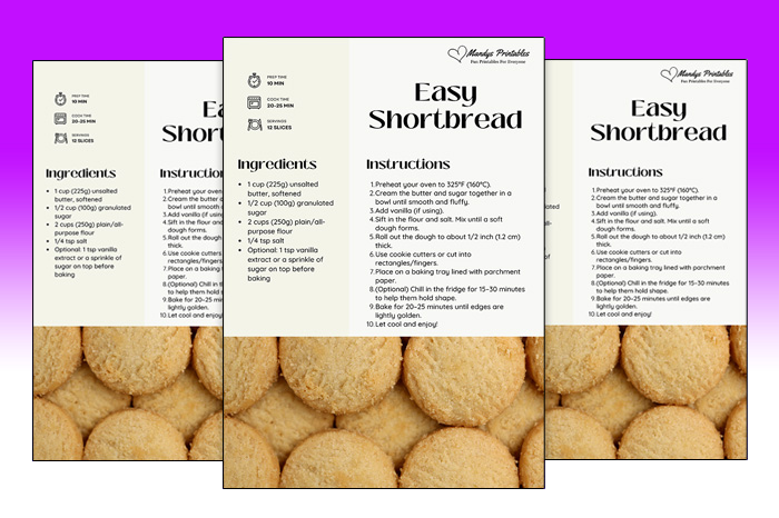 easy shortbread recipe