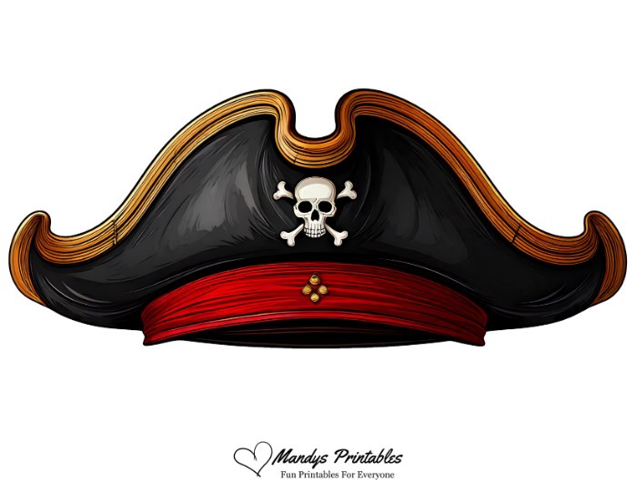 print pirate hat