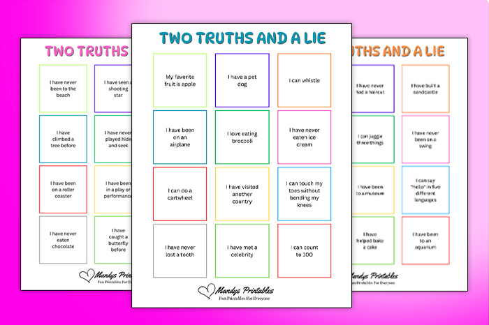 Two Truths and One Lie Ideas