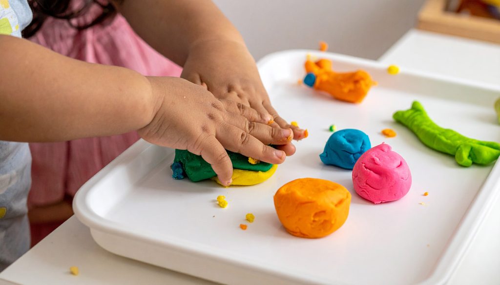 mess free playdough ideas