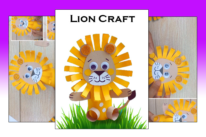 lion toilet roll craft