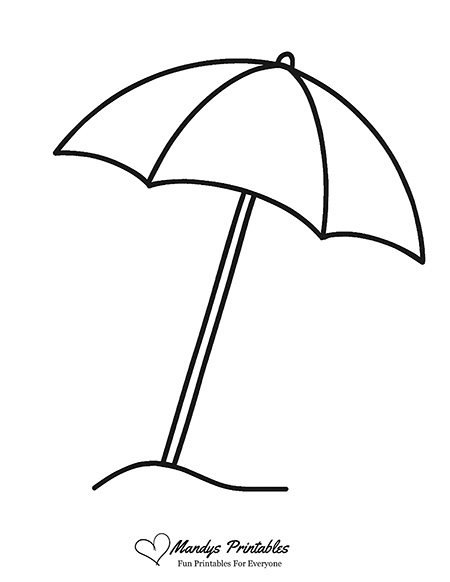 beach umbrella template